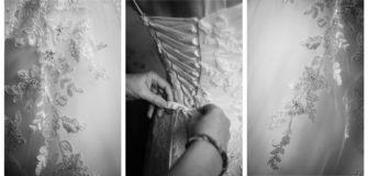 Détails photo d'une robe de mariée par un photographe professionnel à clermont-ferrand.